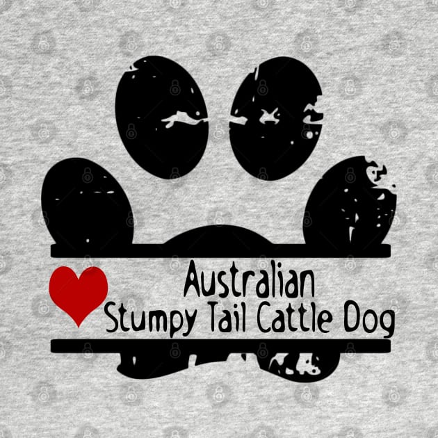 Australian Stumpy Tail Cattle dog paw print by artsytee
